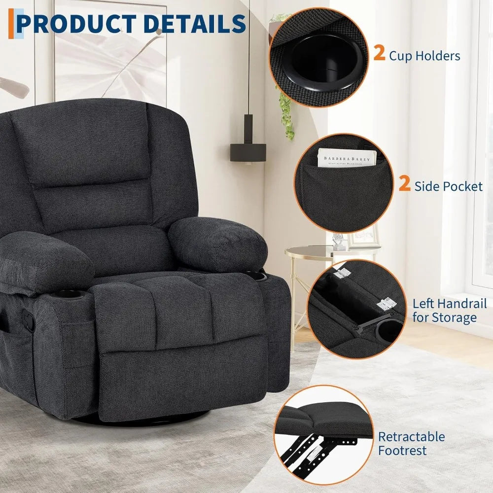 Premium Massage Recliner Chair With Vibration And Lumbar Heat