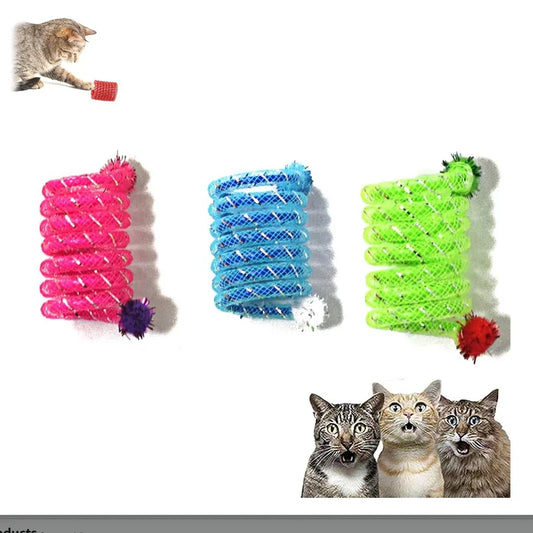 Interactive Elastic Spring Cat Toy Bite Resistant For Active Cats