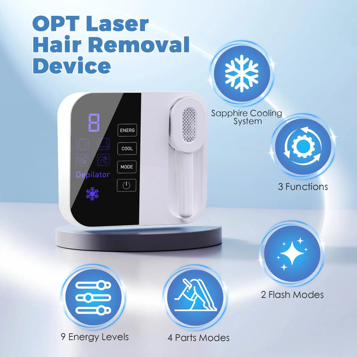 Advanced Hair Removal Epilator Device With Integrated Cooling System