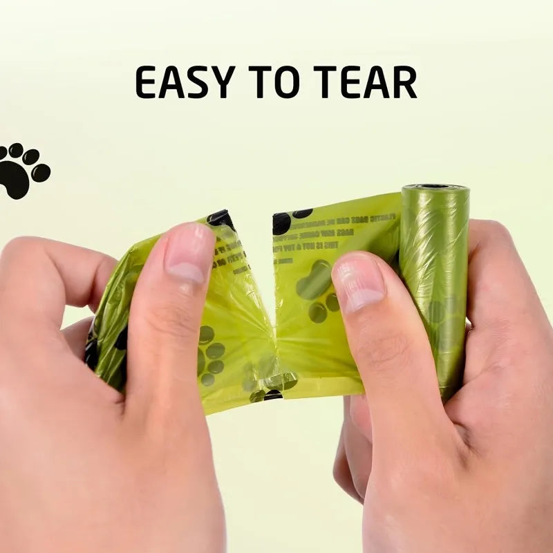 Extra Thick Leakproof Dog Poop Bags With Paw Prints