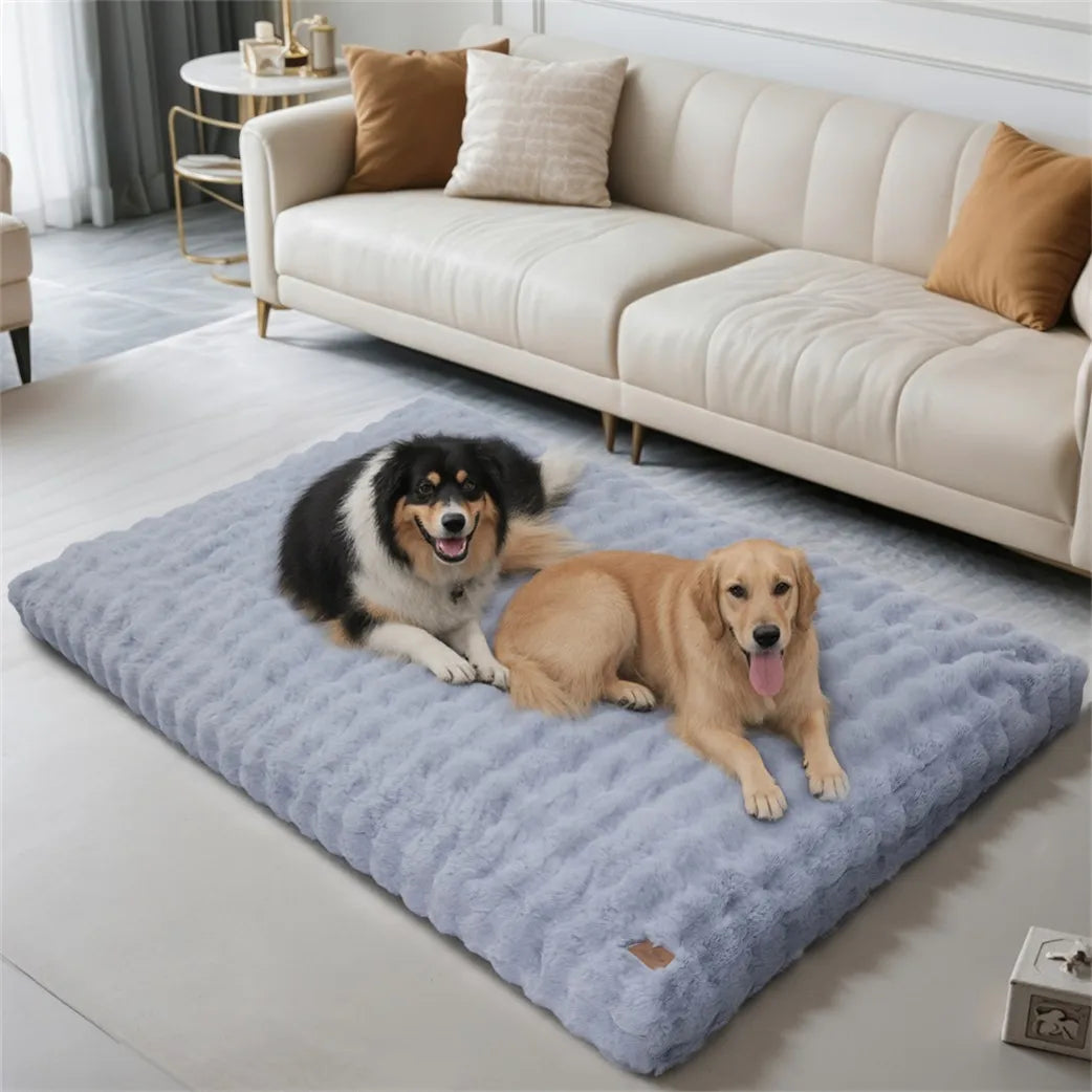 Borwart Ultra Plush Washable Dog Crate Bed Cushion Removable Cover