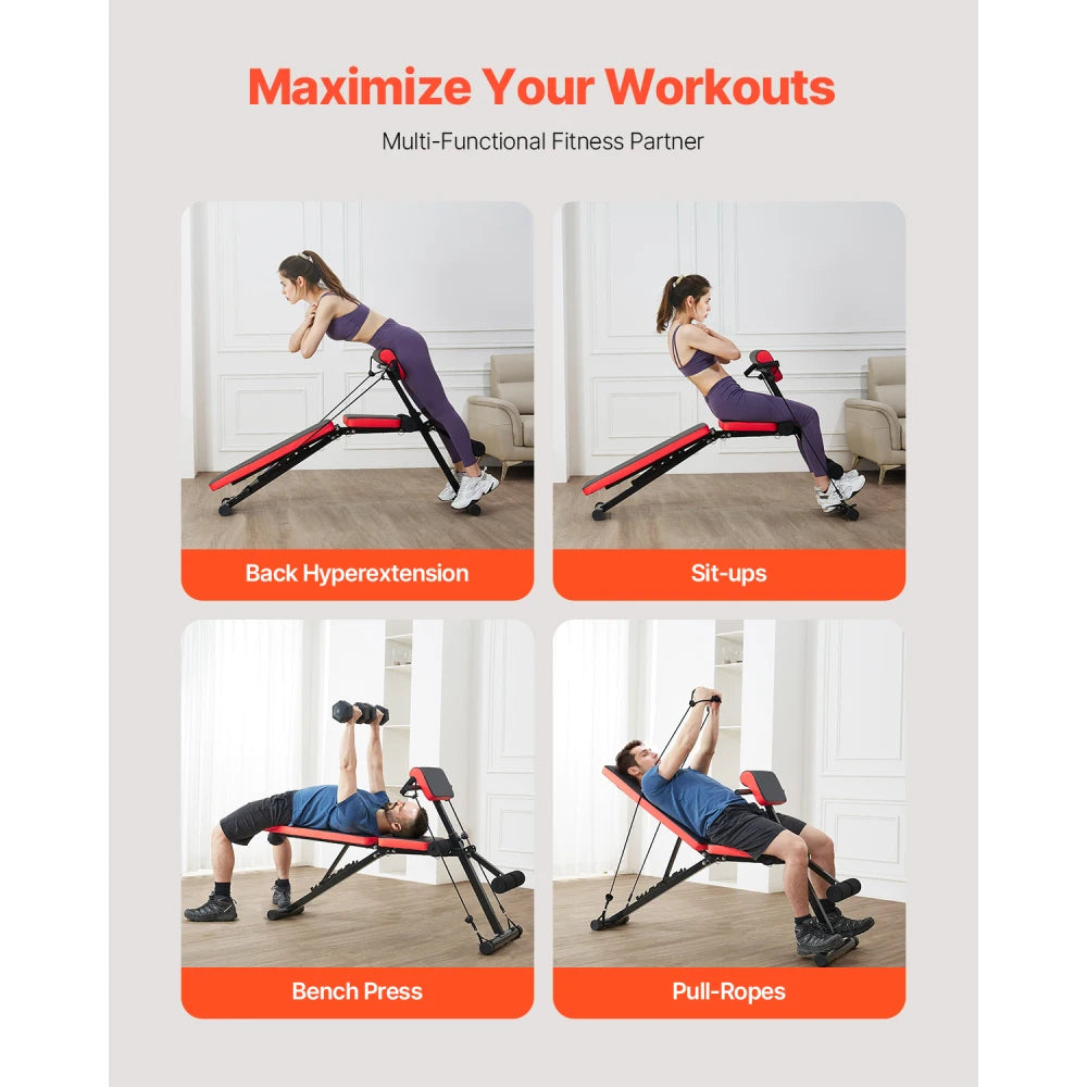 Adjustable Roman Chair Hyperextension Bench For Home Gym Workout