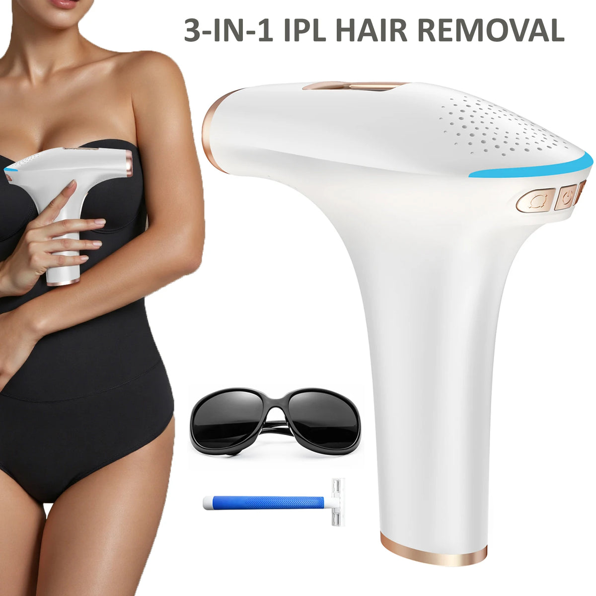 Totmizby Ipl Hair Removal Device For Whole Body And Facial Use
