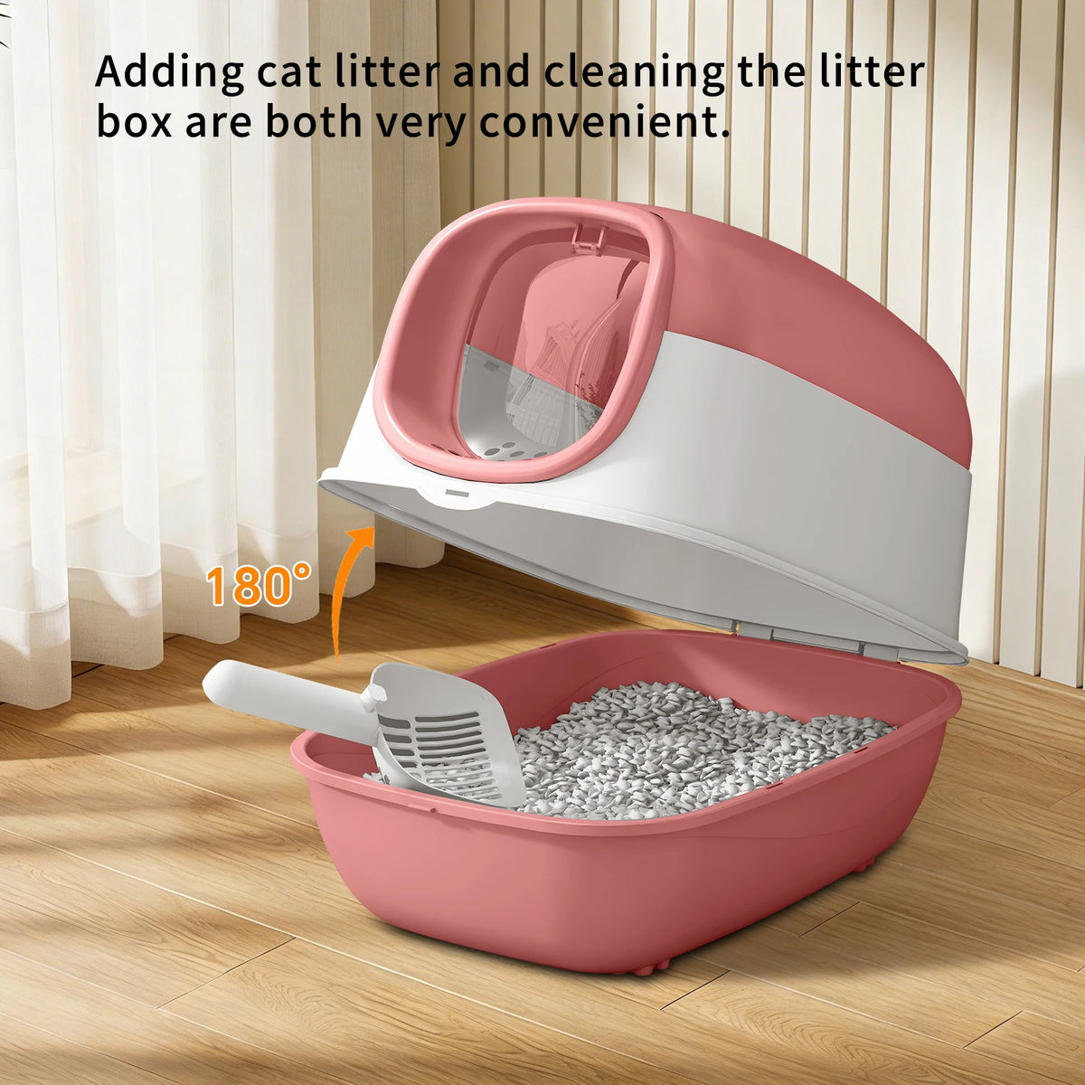 Dual Mode Extra Large Switchable Cat Litter Box For Multi Cats