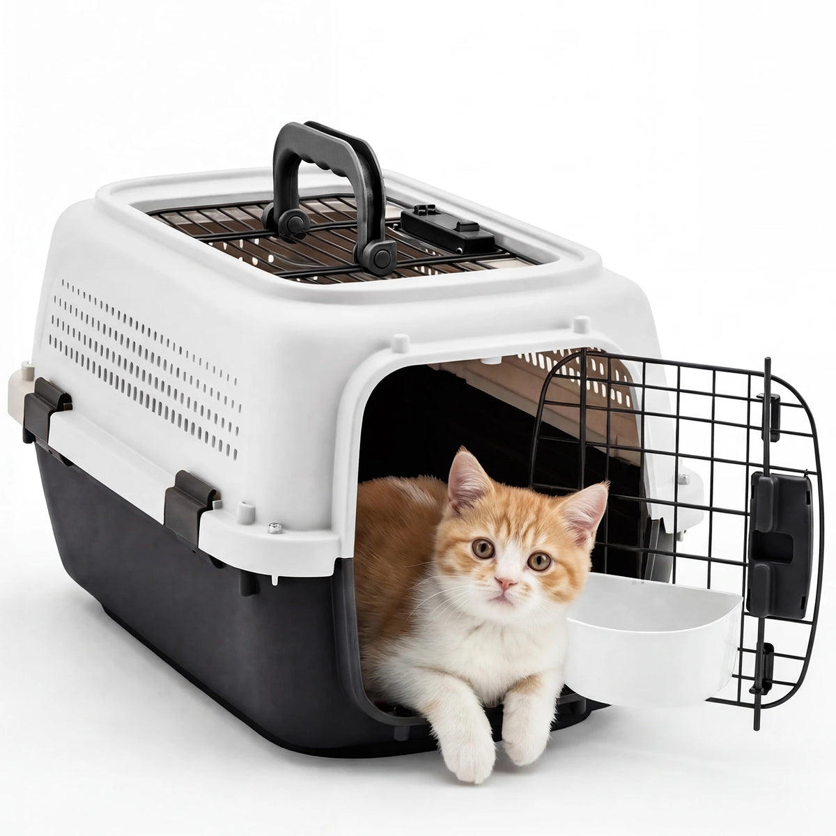 Durable Small Pet Carrier Featuring Dual Access Doors And Locks