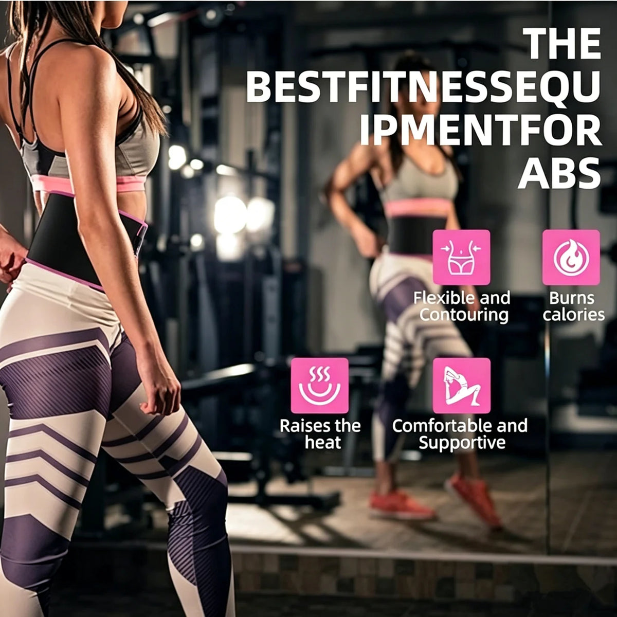 Microfiber Waist Trimmer Belt With Phone Pocket For Fitness