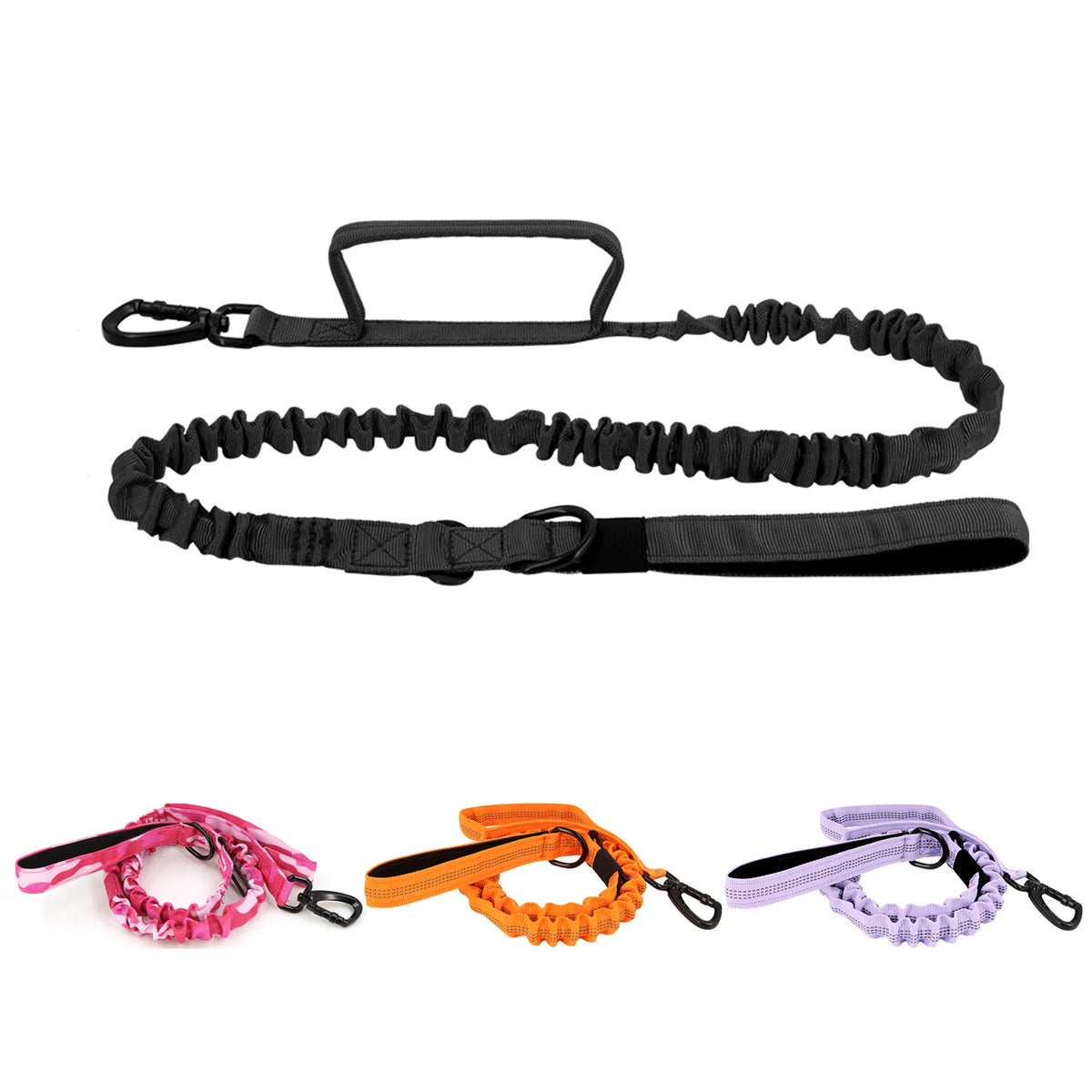 Retractable Military Dog Leash With Dual Handles For All Breeds