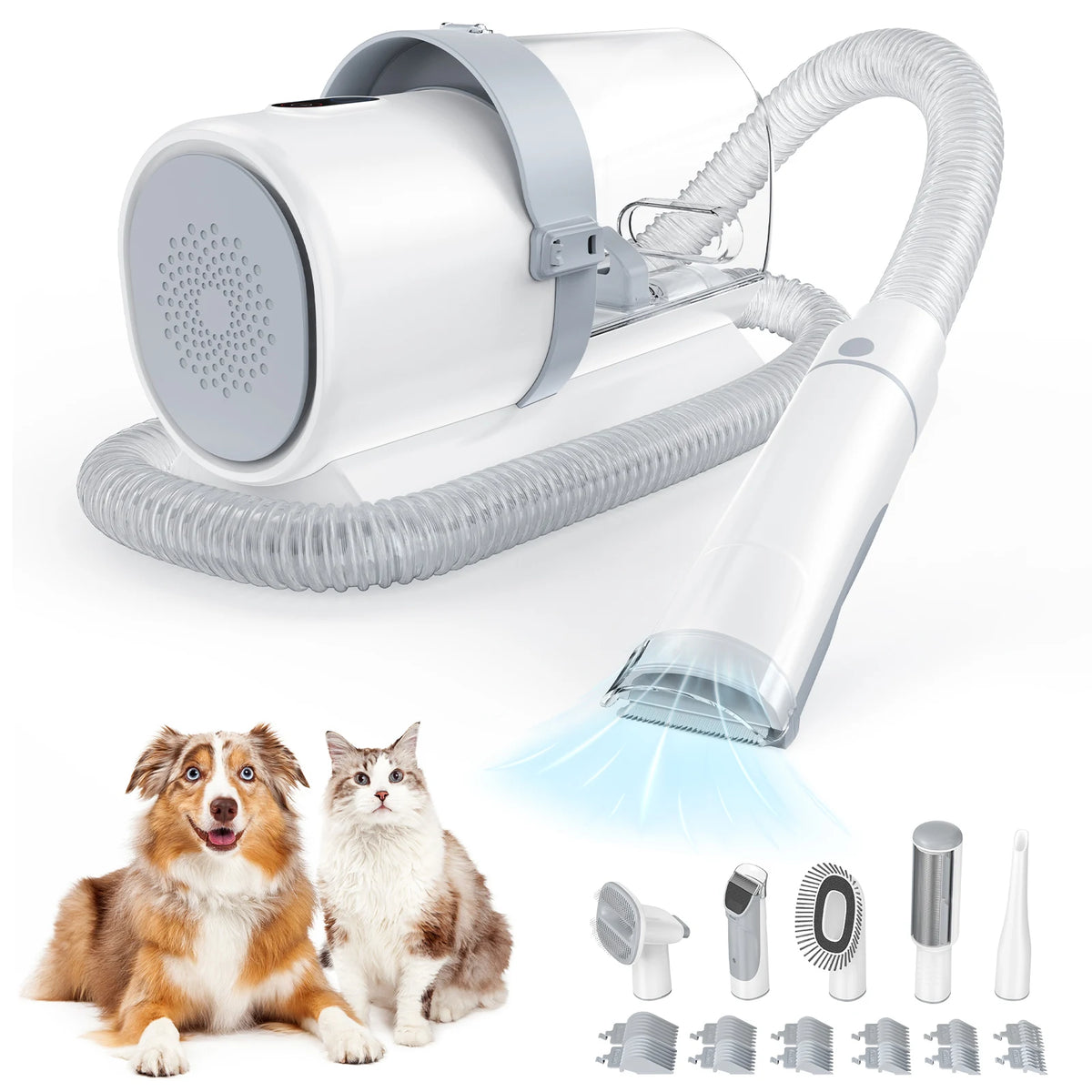 JHK Pet Grooming Vacuum Kit With 3 Suction Modes Accessories