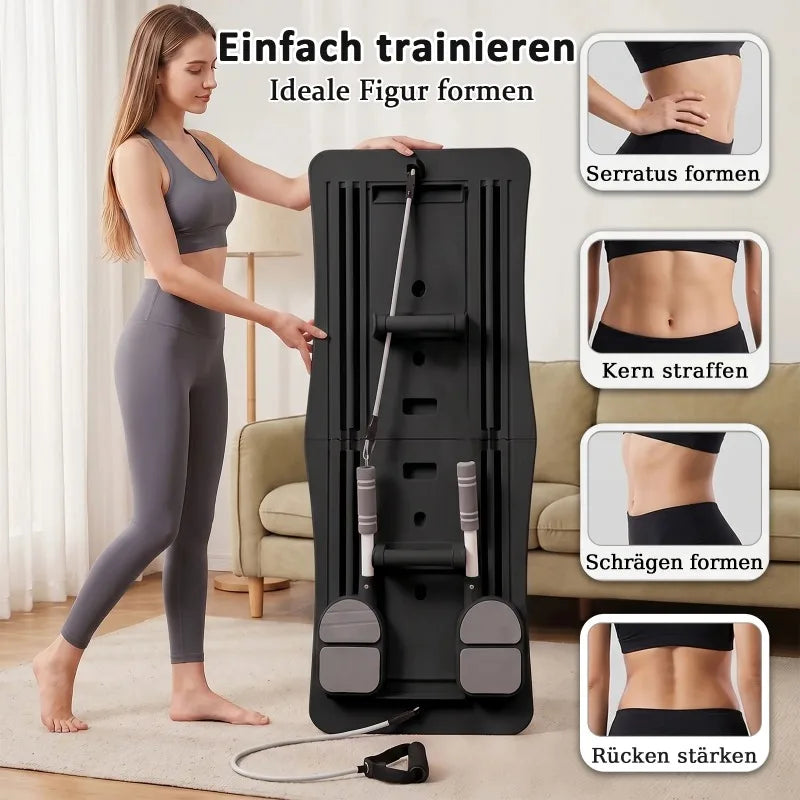 4 In 1 Foldable Ab Workout Board With Resistance Bands