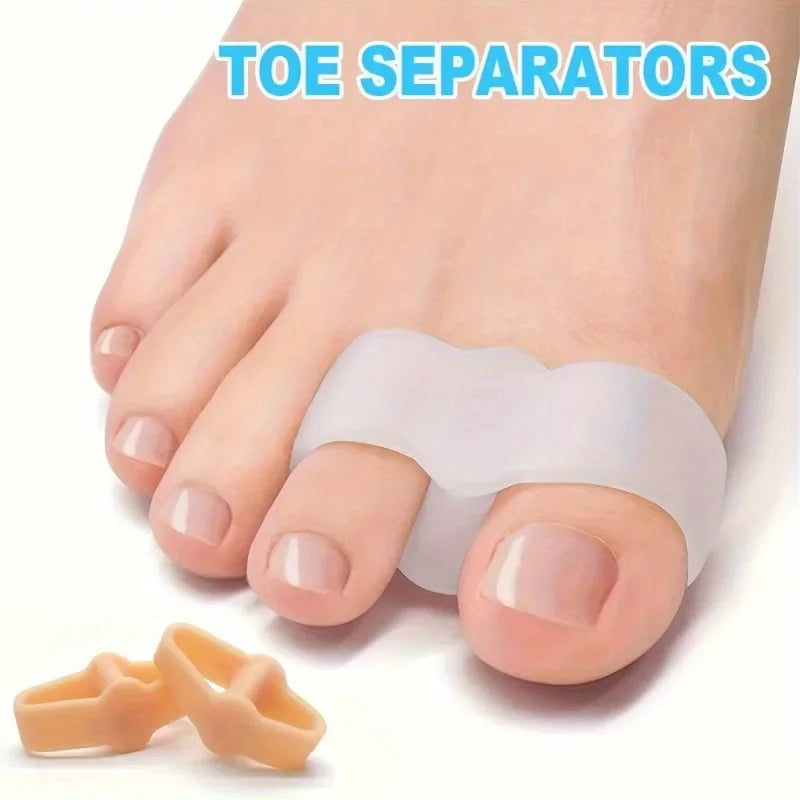Soft Silicone Double Loop Toe Separators For Daily Foot Care