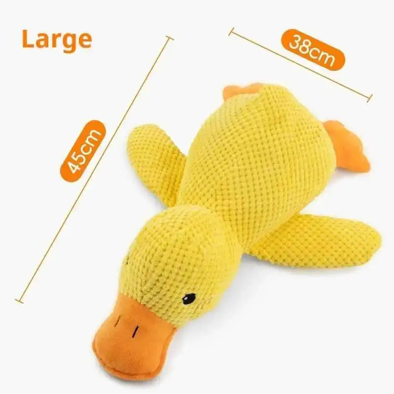 Squeaky Plush Duck Dog Chew Toy Teeth Grinding Durable Companion