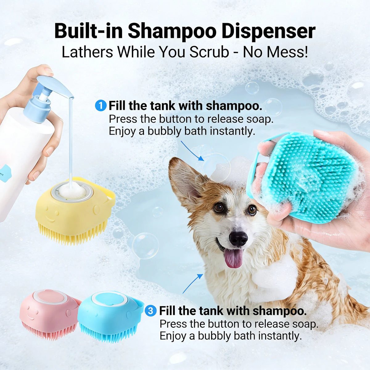 Soft Silicone Pet Massage Gloves For Dog And Cat Grooming