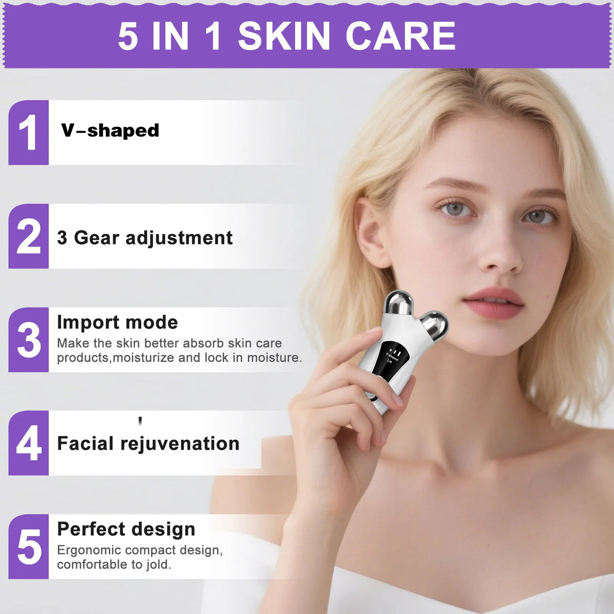 Cloud Prime Electric Roller Massager for Face and Neck Care