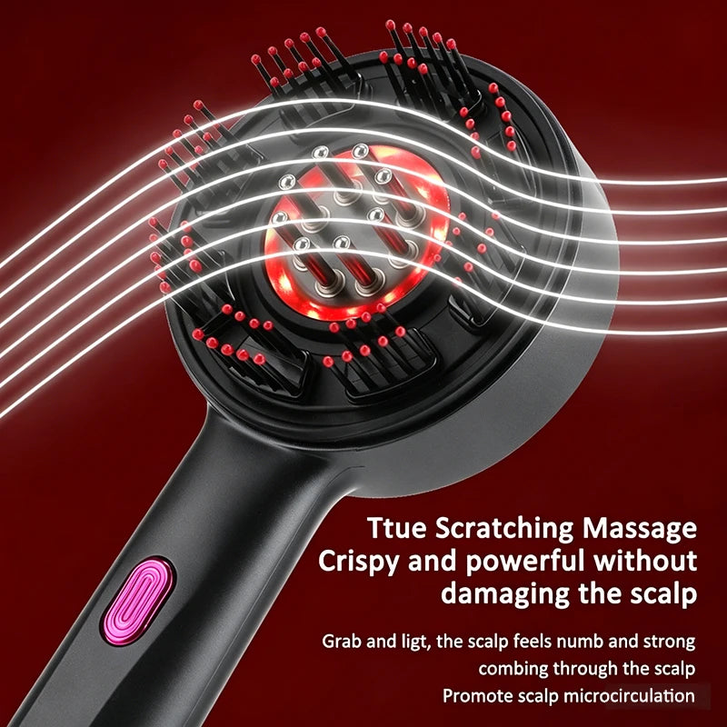 PASTSKY Electric Red Light Scalp Massage Comb And Oil Applicator