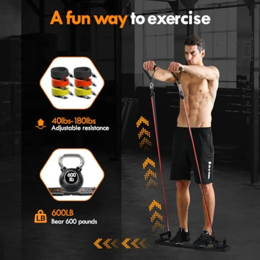 Portable Push Up Board Home Gym Fitness Equipment Set