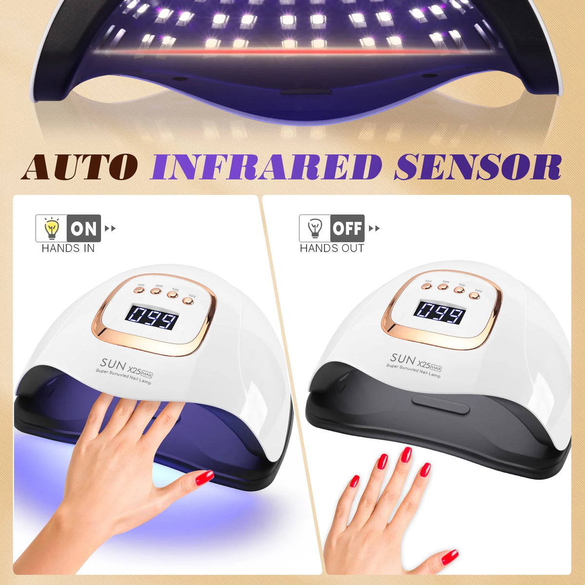 Professional 81 LED UV Nail Dryer Lamp for Gel Polish