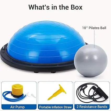 Non Slip Half Exercise Ball For Stability And Yoga Fitness