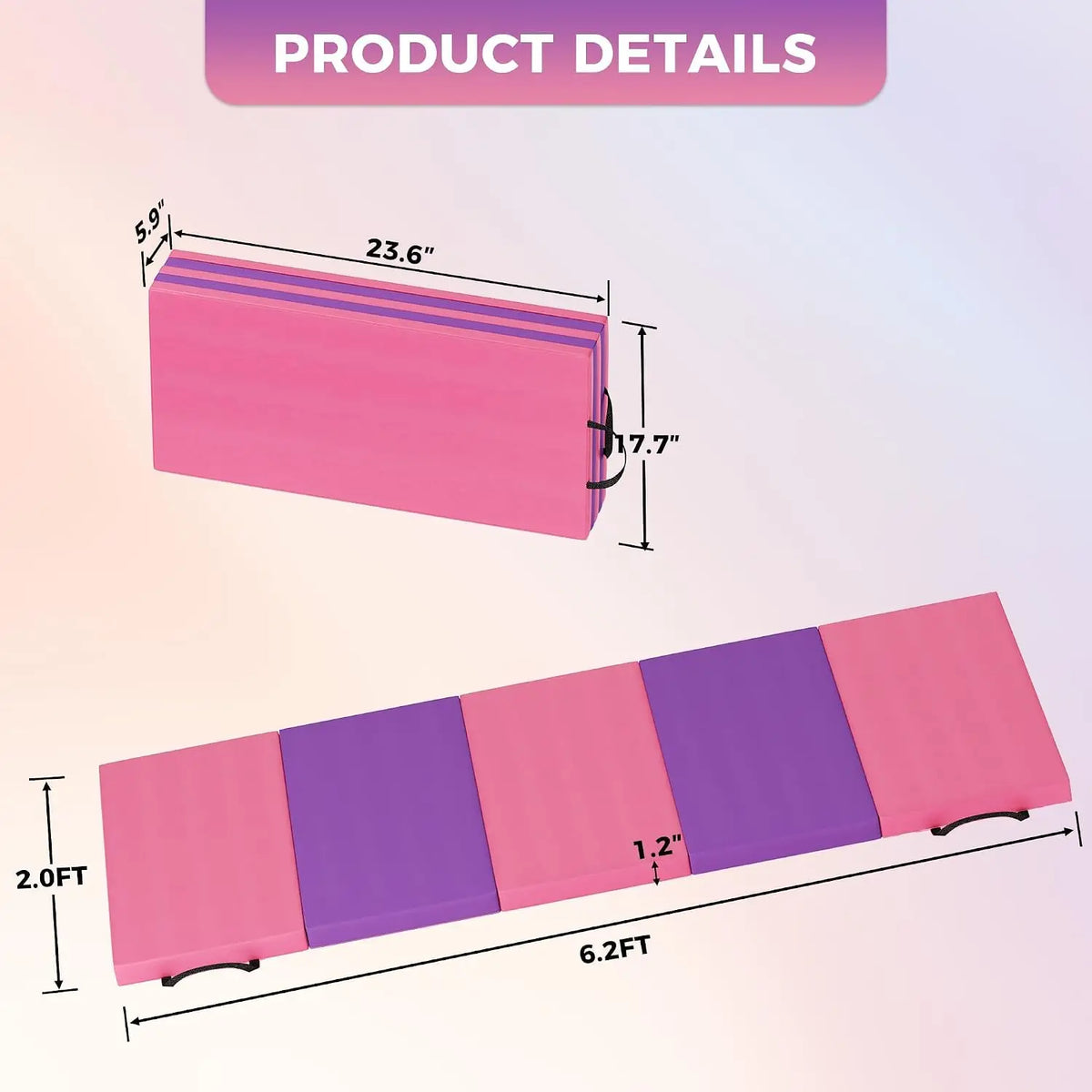 Foldable Non Slip Yoga And Gymnastics Exercise Floor Mat