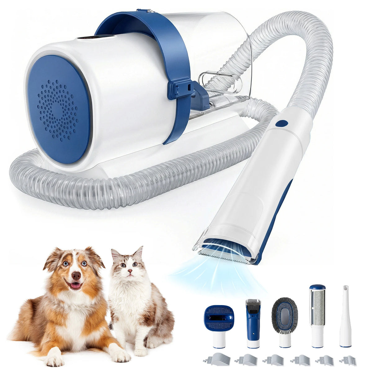 JHK Pet Grooming Vacuum Kit With 3 Suction Modes Accessories