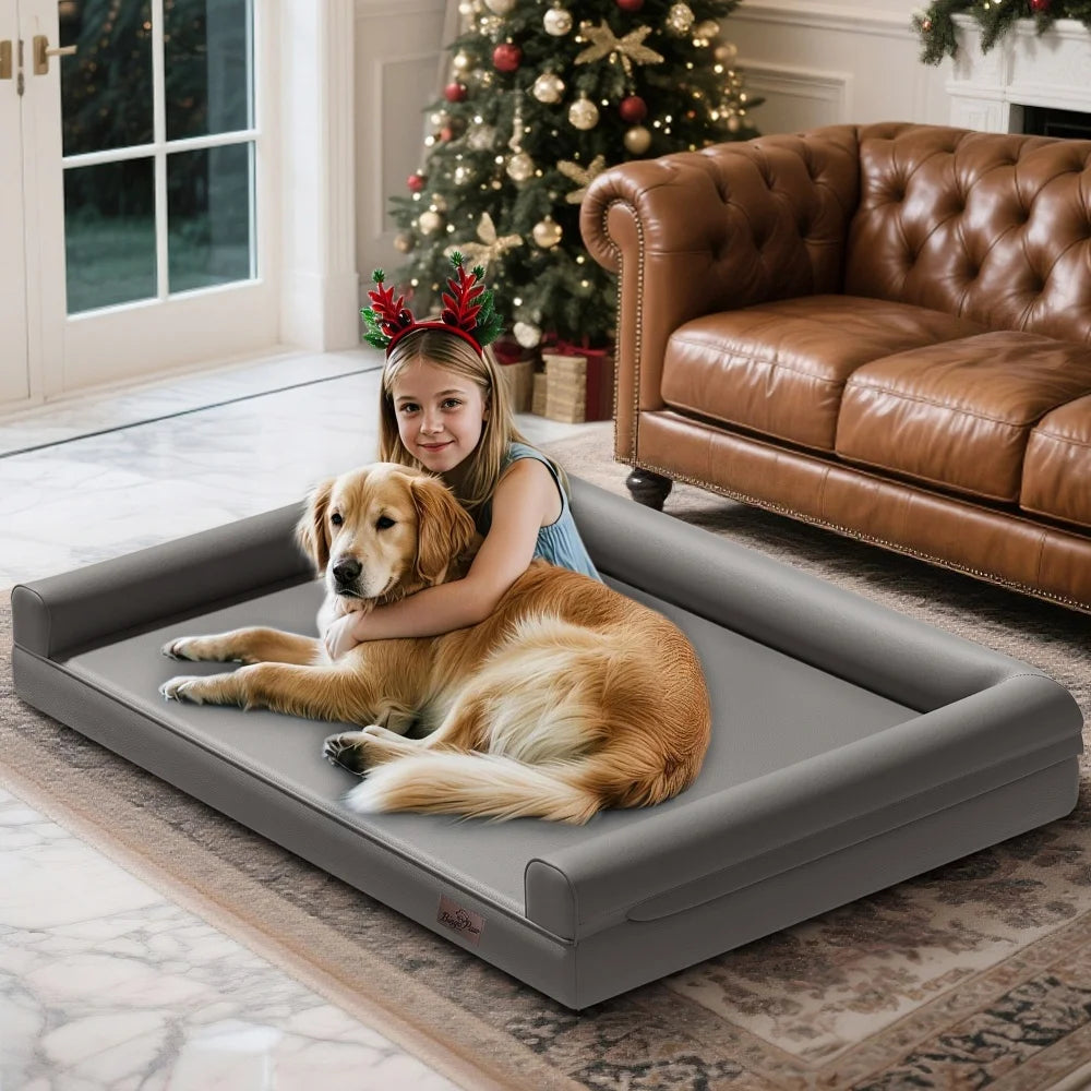 BORWART Extra Large Orthopedic Dog Sofa Bed Calming