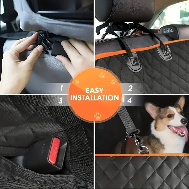 Waterproof Dog Car Seat Cover Hammock Nonslip Back Seat Protector