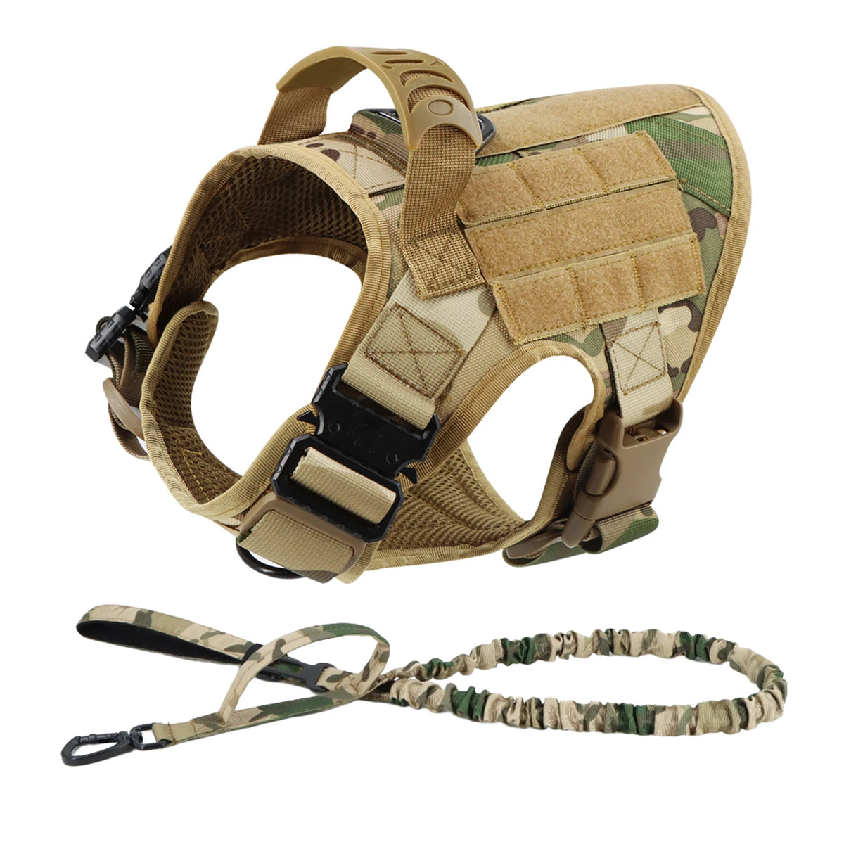 Durable Tactical Dog Harness And Leash Set No Pull