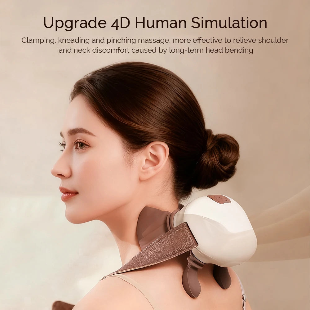 Foreverlily Wireless Neck And Back Massager With Heat