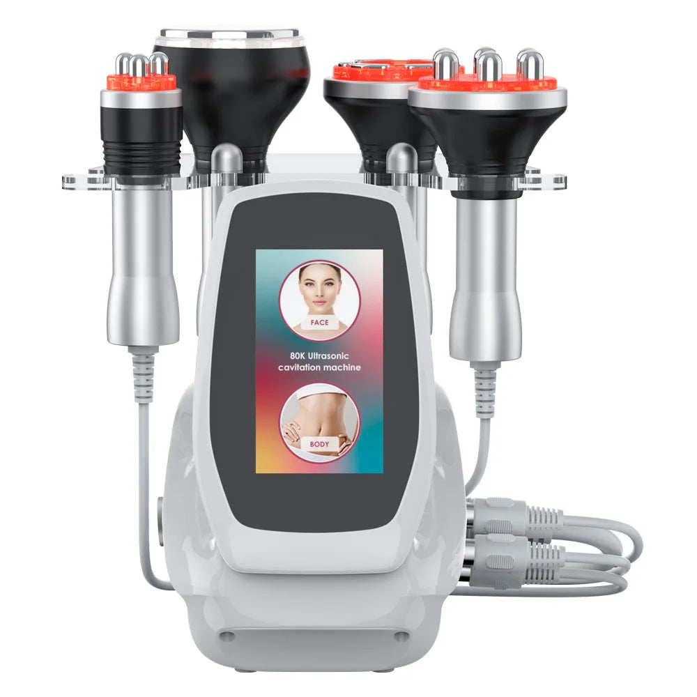 Multifunctional Ultrasonic Cavitation Body Slimming Facial Vacuum Device Kit