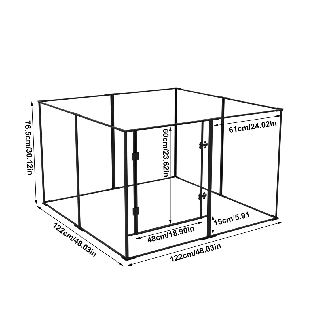 Bingopaw 8 Panel Clear Acrylic Dog Playpen Exercise Fence