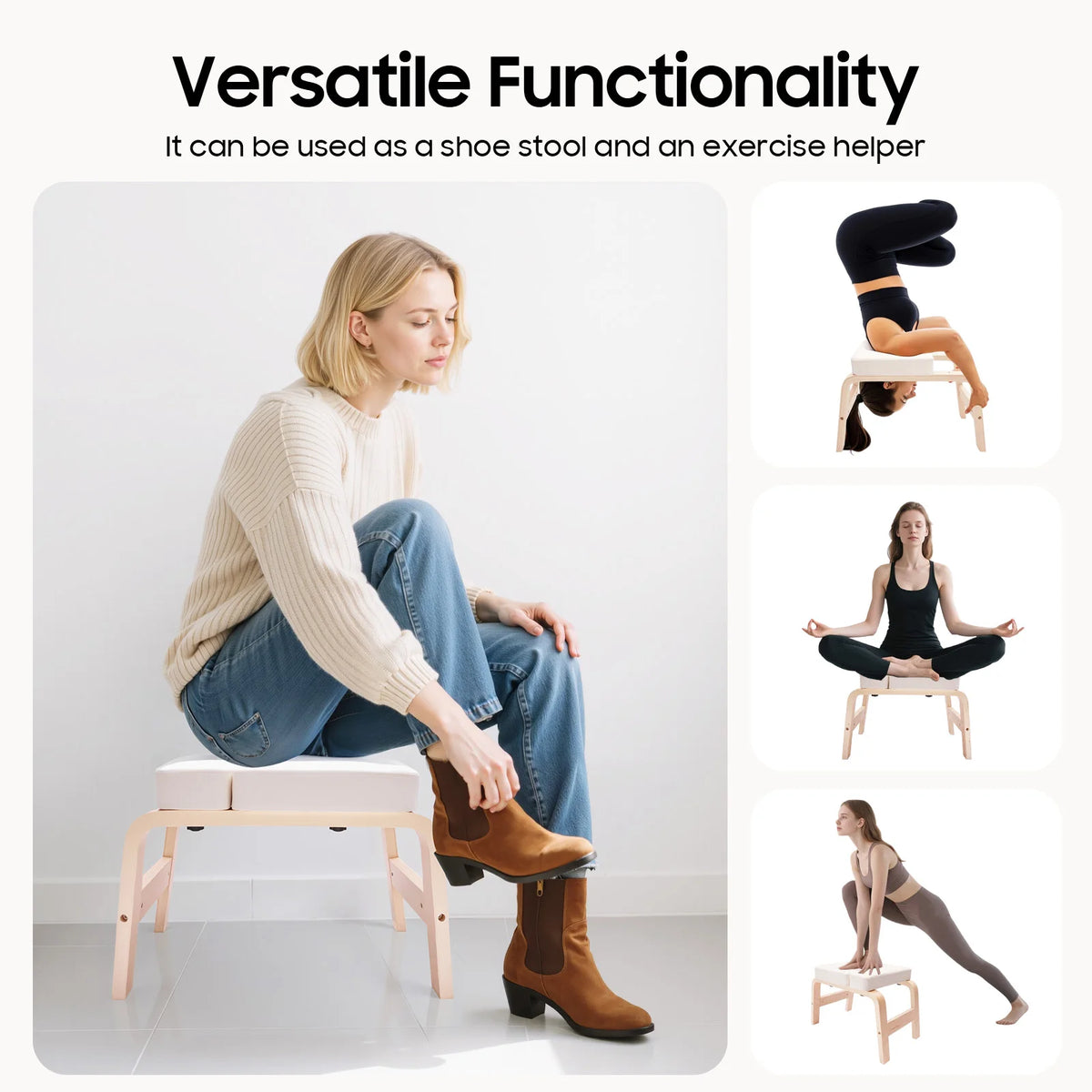 U Shape Detachable Yoga Inversion Bench With Cushion