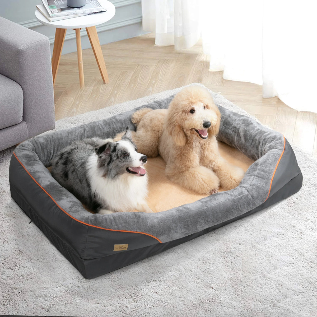 Bingopaw Large Dog Bed Soft Fleece Removable Wash Cover