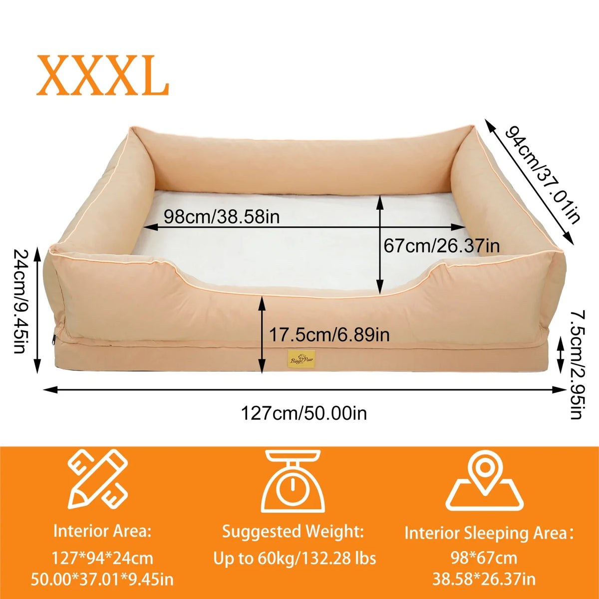 BINGOPAW Orthopedic Dog Bed With Waterproof Lining