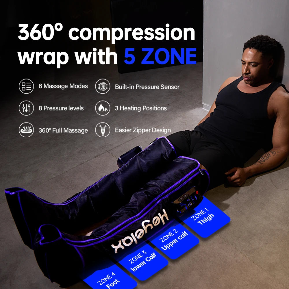 Heyelax Cordless Leg Compression Massager For Athletic Recovery