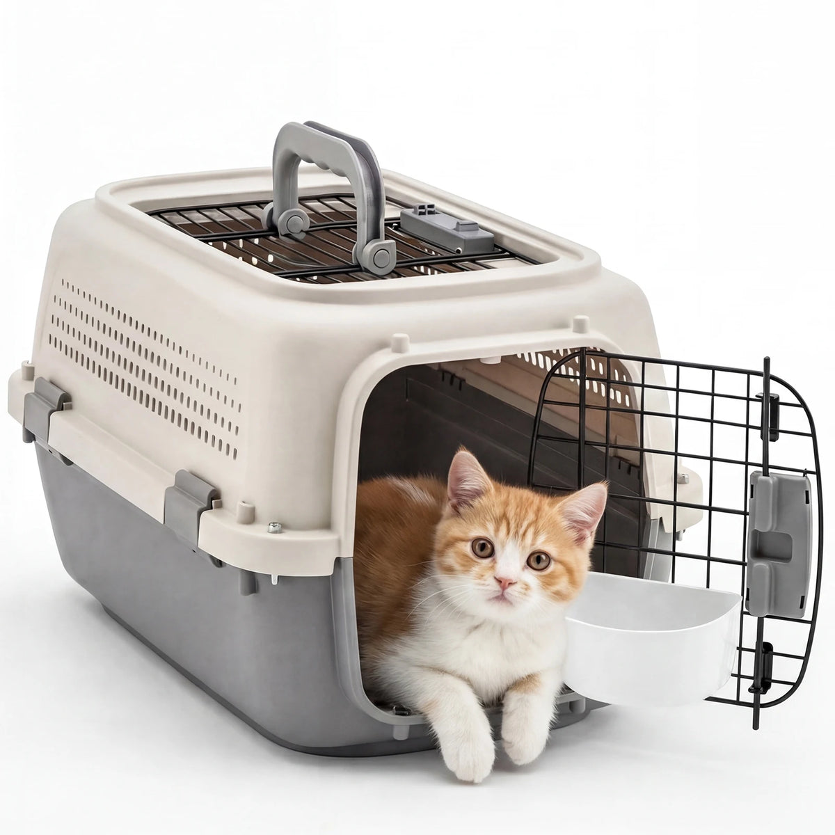 Durable Small Pet Carrier Featuring Dual Access Doors And Locks