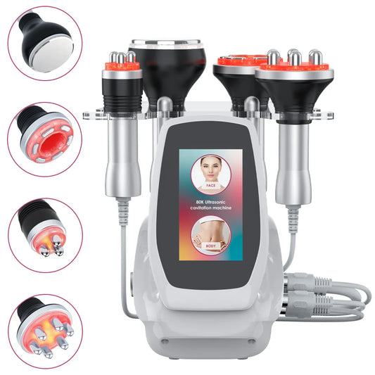 Multifunctional Ultrasonic Cavitation Body Slimming Facial Vacuum Device Kit
