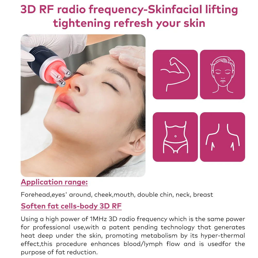 Multifunctional Ultrasonic Cavitation Body Slimming Facial Vacuum Device Kit