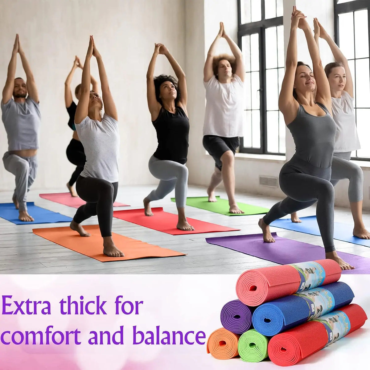 Professional Non Slip Yoga And Exercise Fitness Workout Mats