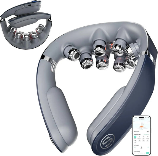 Foldable Cordless Neck Massager For Deep Tissue Muscle Relief