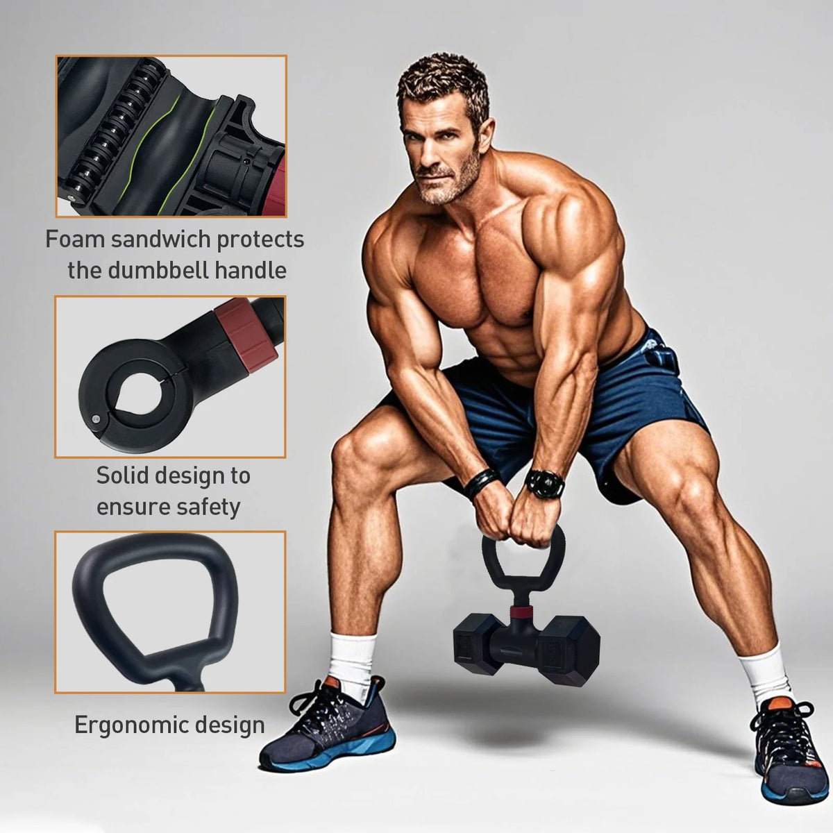 MARSAFIT Dumbbell Converter for Barbell and Kettlebell Home Fitness Sets