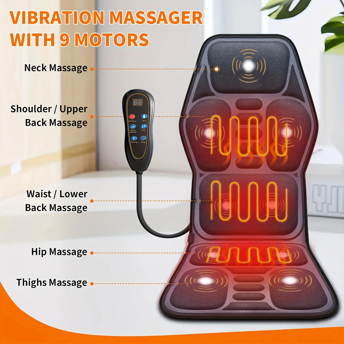 Ekmoey Massage Seat Cushion With Heat And Vibration Back Support
