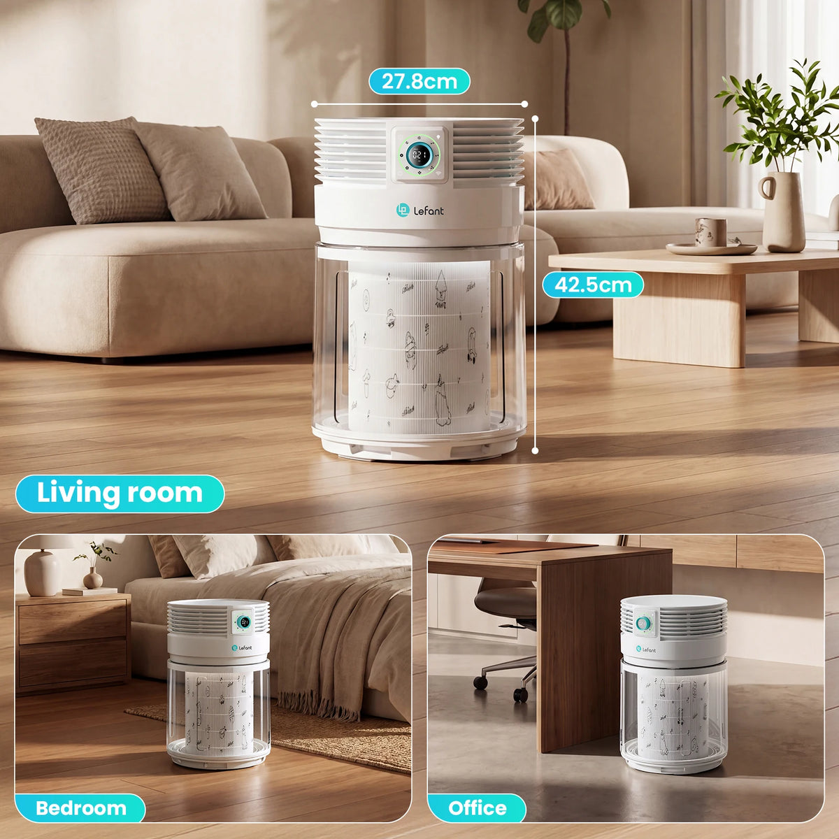 Lefant H13 True HEPA Air Purifier For Pets And Odors