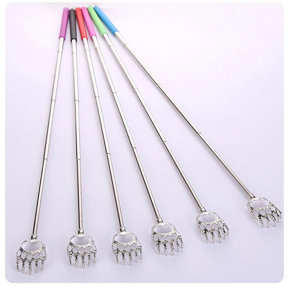 Stainless Steel Extendable Back Scratcher With Portable Telescoping Design