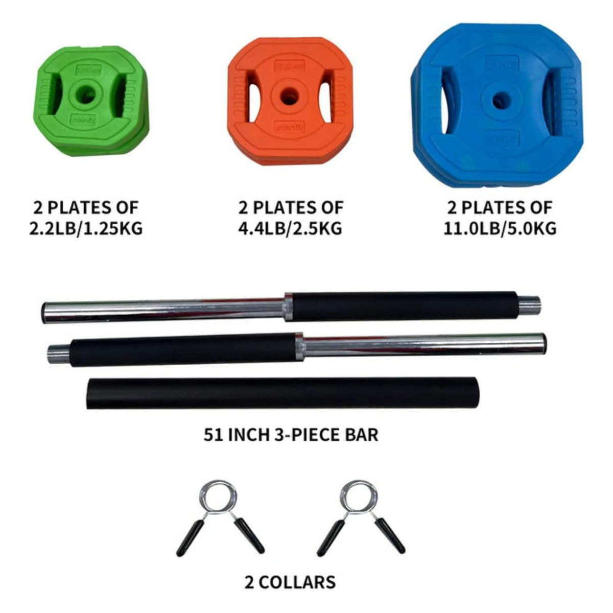 Twister.Ck Adjustable Barbell Free Weights Set for Home Gym