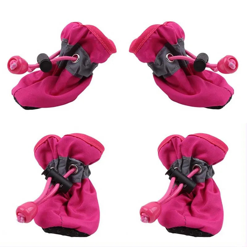 Waterproof Dog Boots With Non-Slip Soles And Reflective Strips
