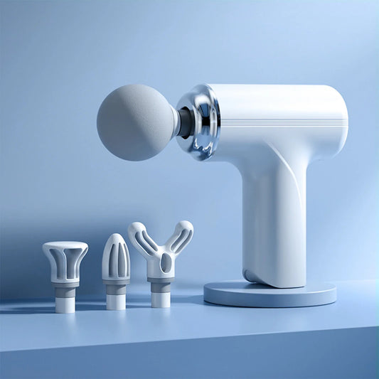 Portable Electric Fascia Massage Gun With 4 Interchangeable Heads