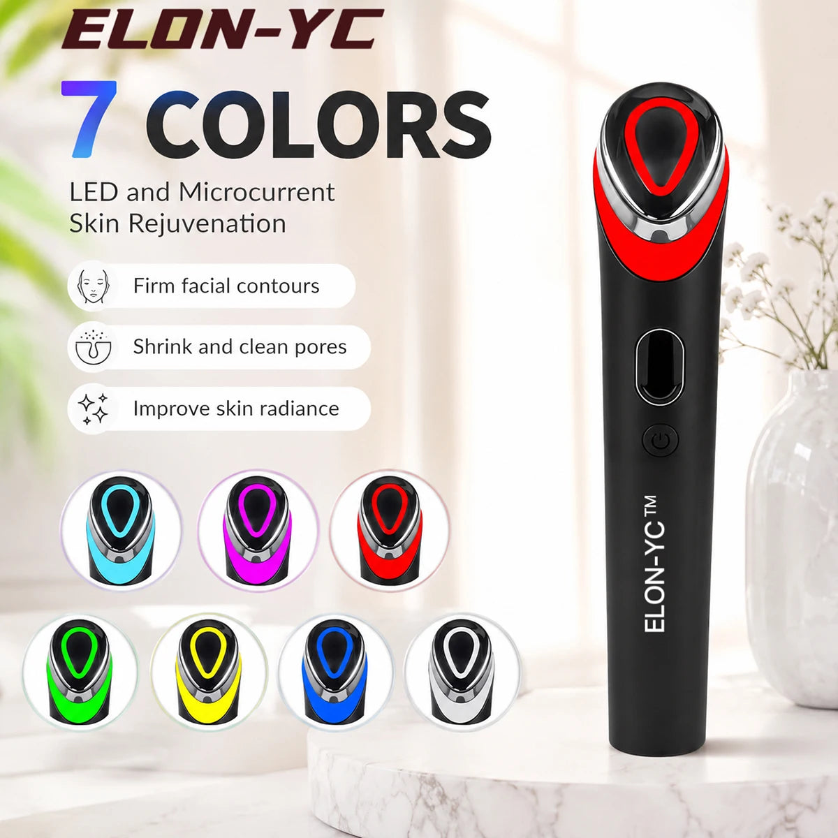 LED EMS Face Massager Microcurrent Lifting Beauty Device