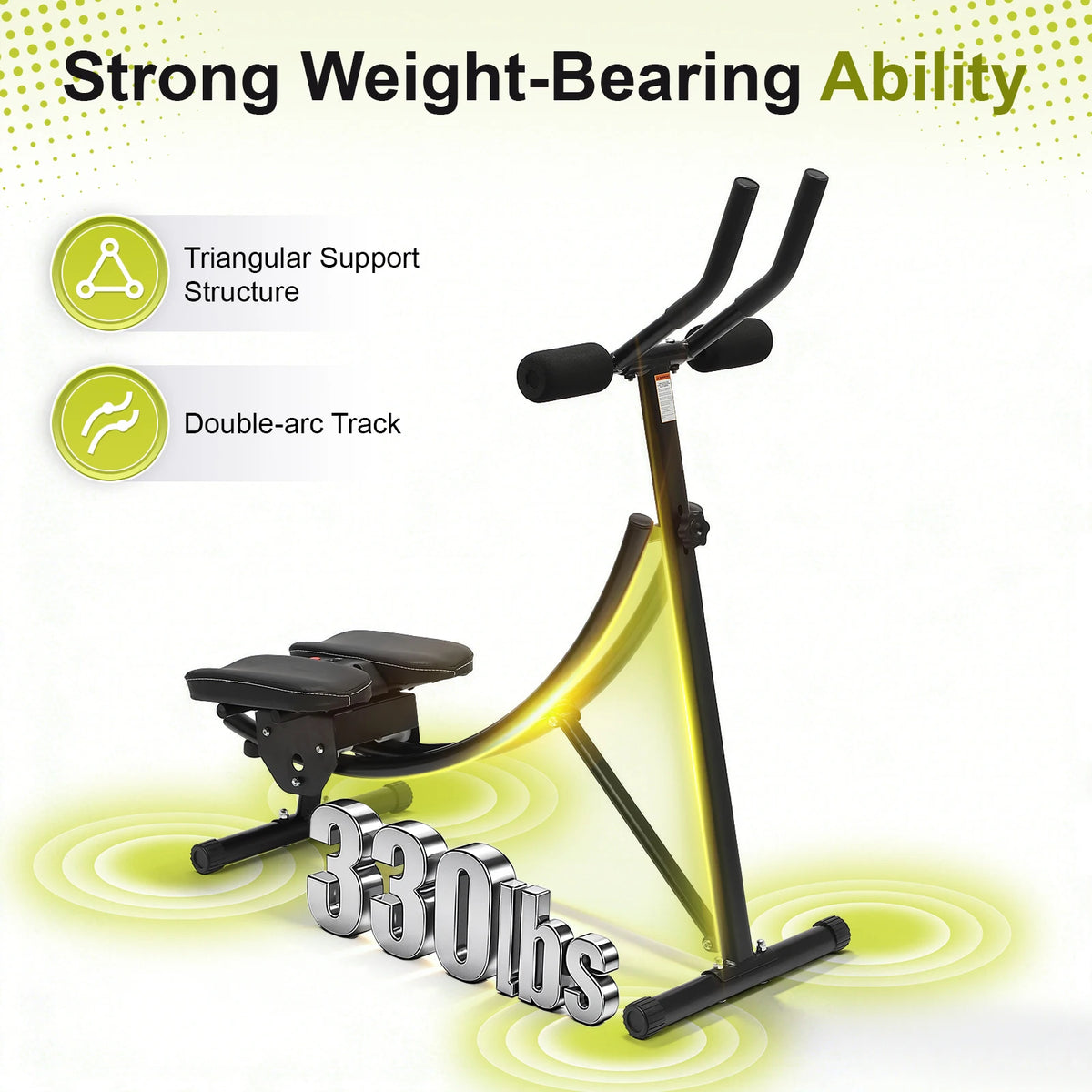 Adjustable Dual Arc Core Trainer With LED Display