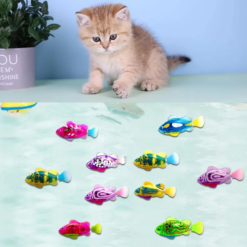 LED Interactive Cat Toy Swimming Robot Fish Stimulates Hunter Instincts