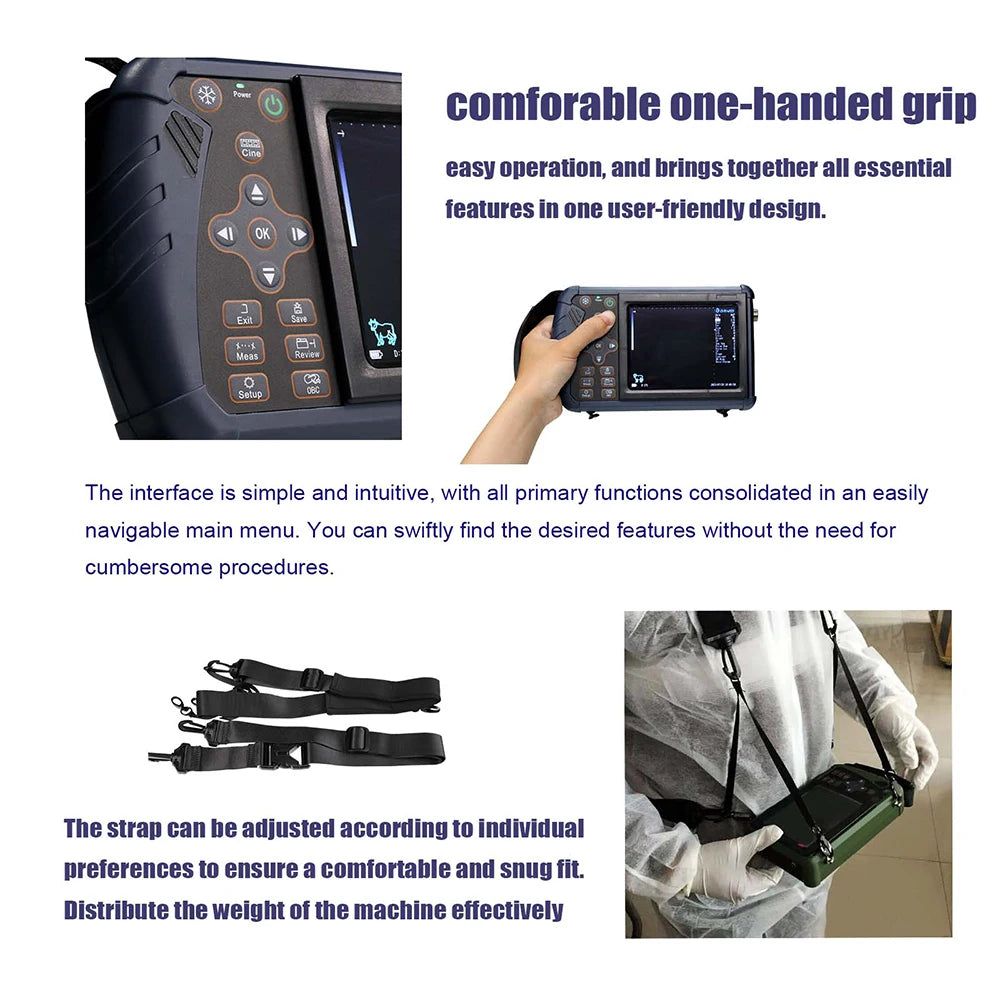 DAWEI Portable Veterinary Ultrasound Scanner B-Ultra Handheld For Farm Animals