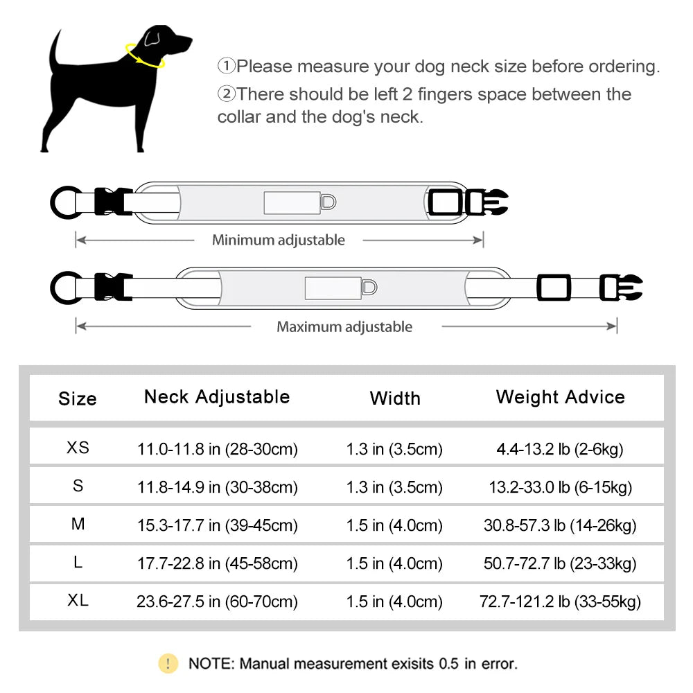 Premium Personalized Reflective Mesh Breathable Dog Collar